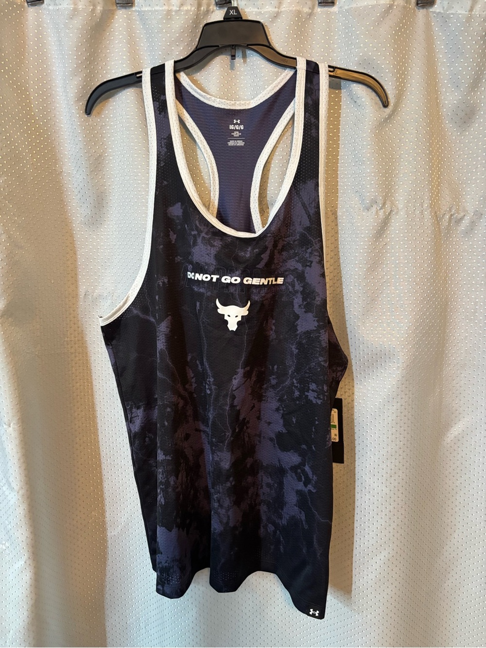 Under Armour Men’s Black and White Tie-Dye Swim Rash Guard Tank